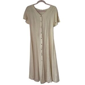 easel Cream Polka Dot Midi Dress